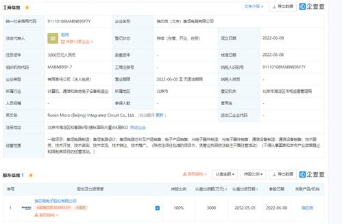 瑞芯微斥資3000萬(wàn)元在京成立集成電路公司，強(qiáng)化信息系統(tǒng)集成服務(wù)布局